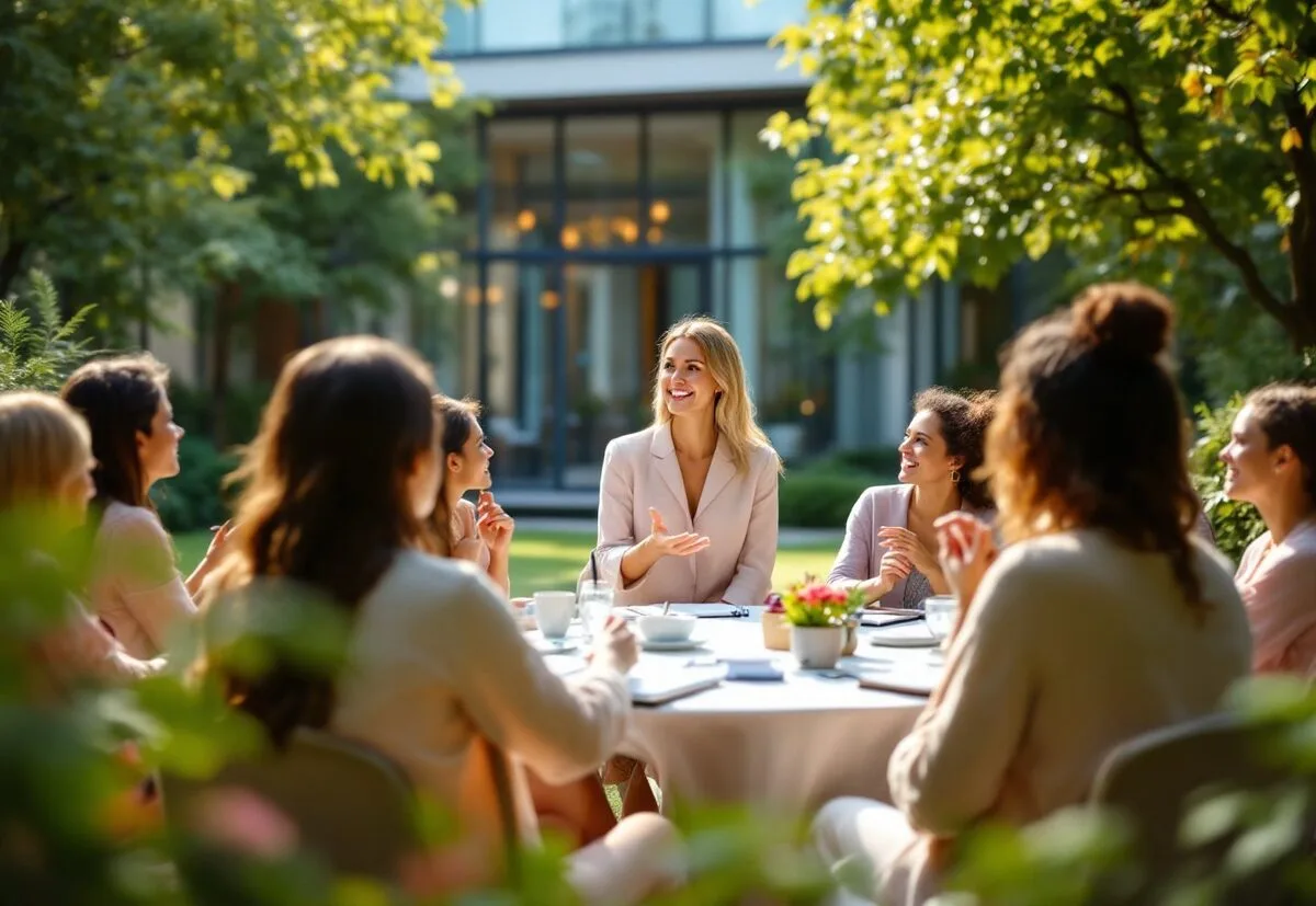 Atelier en plein air réunissant des professionnelles de la beauté